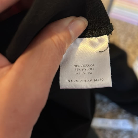 Eileen Fisher Black Wide Leg Black Pull up Pants size S - Picture 3 of 4